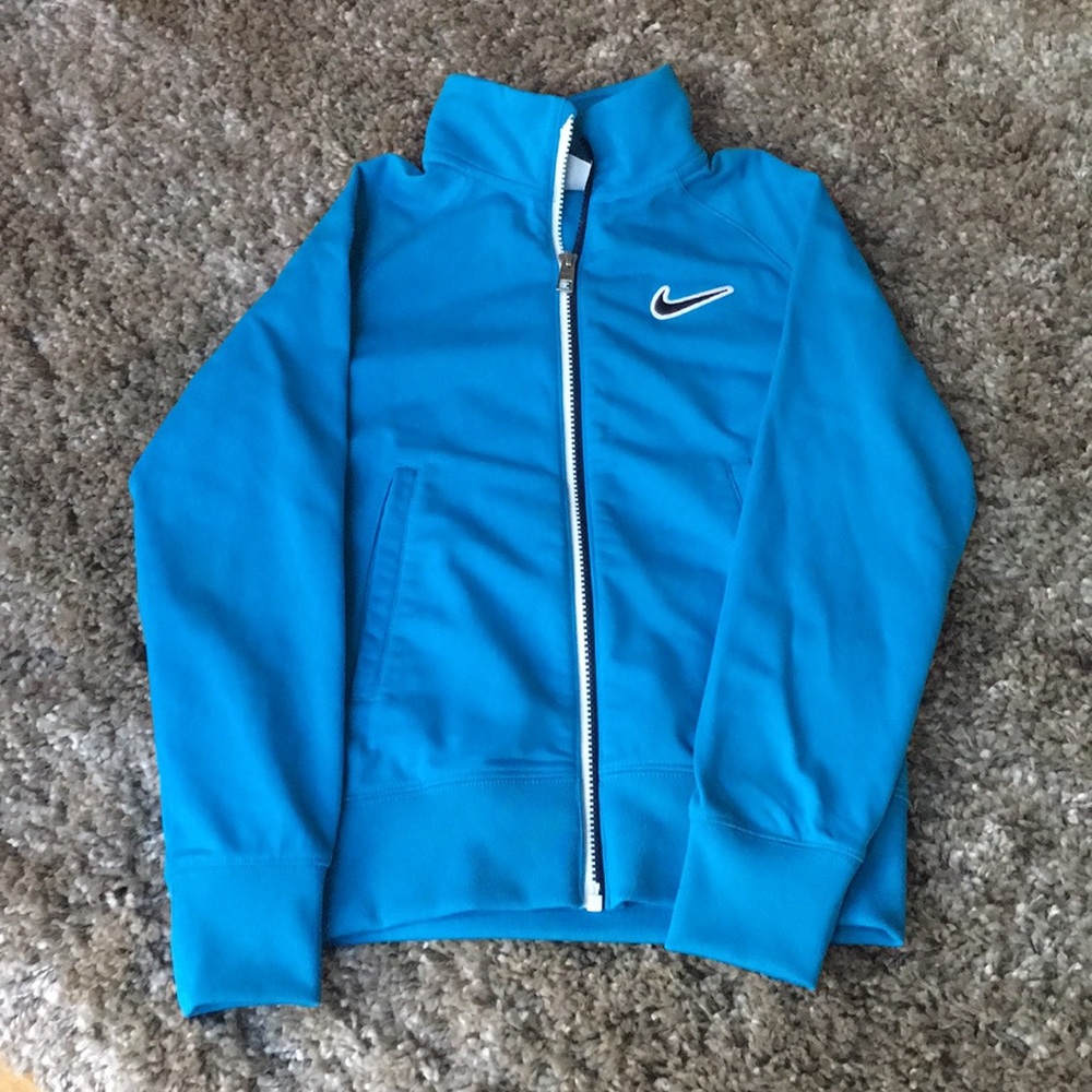 Nike Zip Up Jacket in Turquoise Size Small